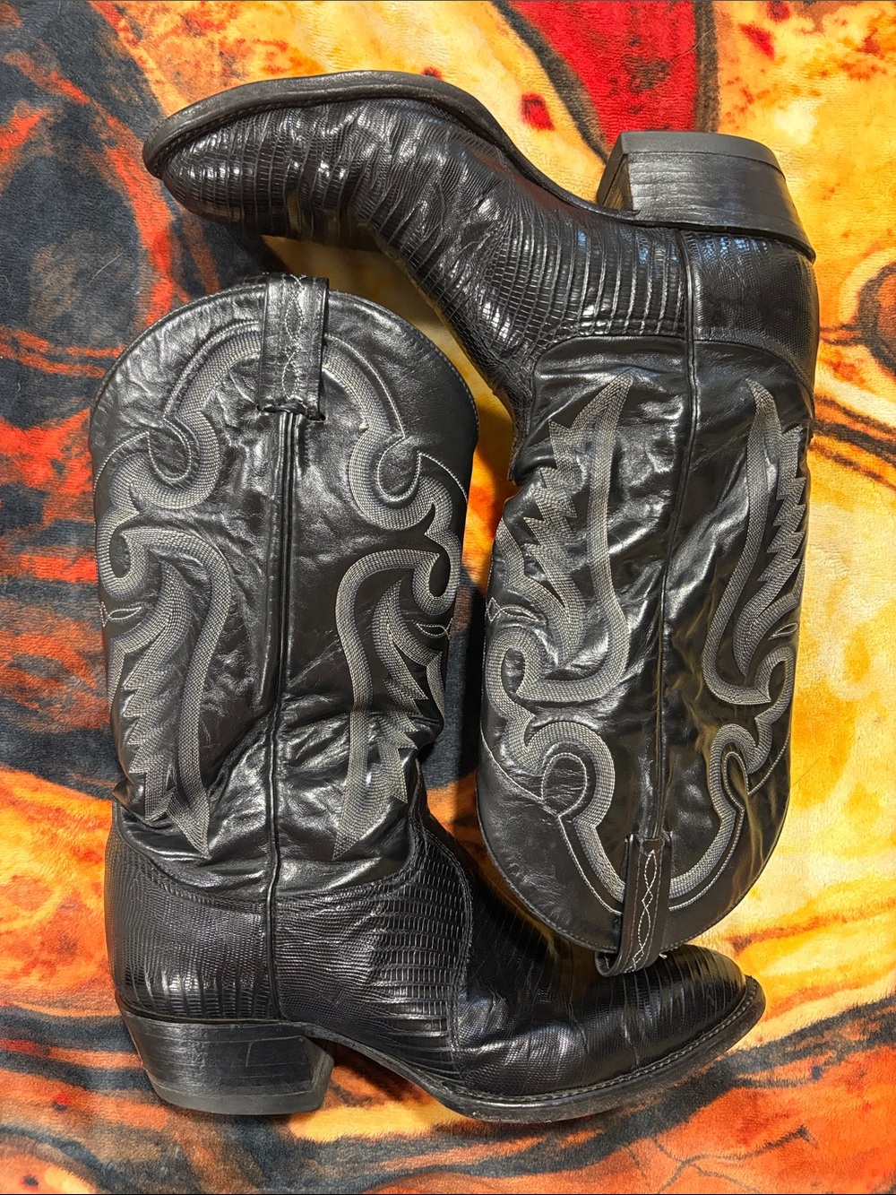 Tony Lama Teju Lizard Cowboy Boots
